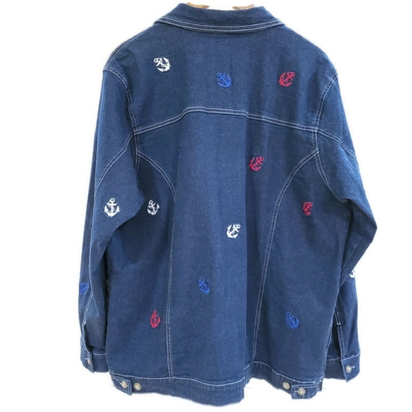 Quacker Factory Denim Jacket Large - Picture 2 of 3